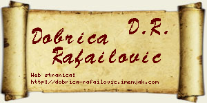 Dobrica Rafailović vizit kartica